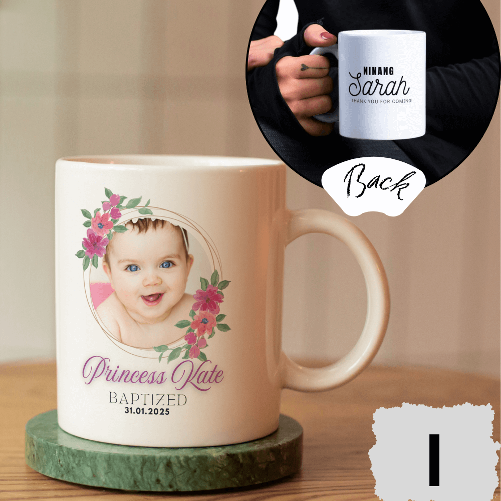 Baptismal Souvenir and Giveaway Personalized Christening Souvenir 11oz Mug