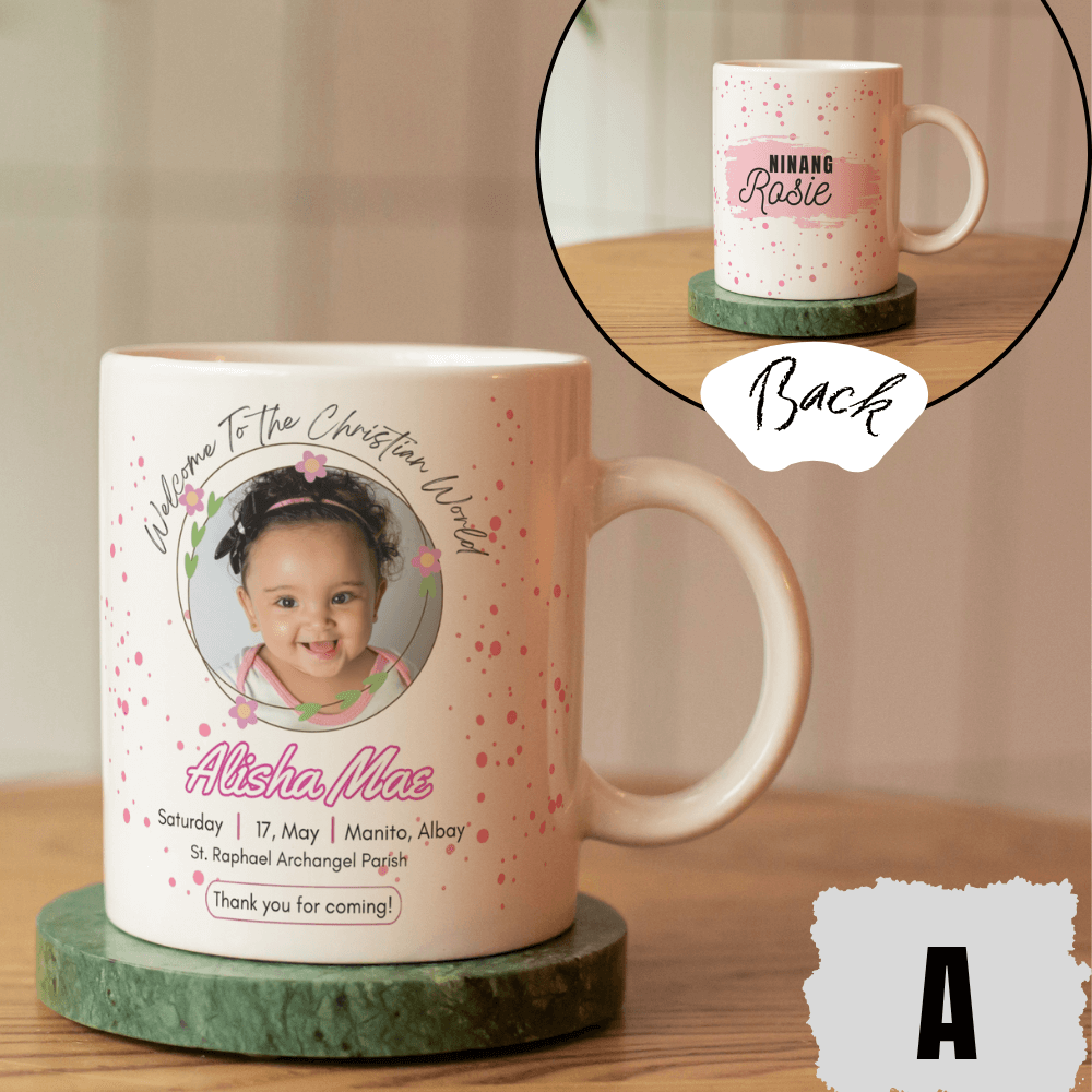 Baptismal Souvenir and Giveaway Personalized Christening Souvenir 11oz Mug