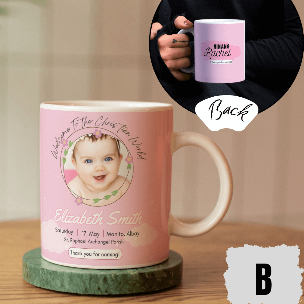 Baptismal Souvenir and Giveaway Personalized Christening Souvenir 11oz Mug