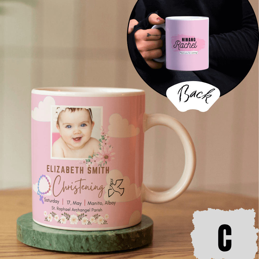 Baptismal Souvenir and Giveaway Personalized Christening Souvenir 11oz Mug