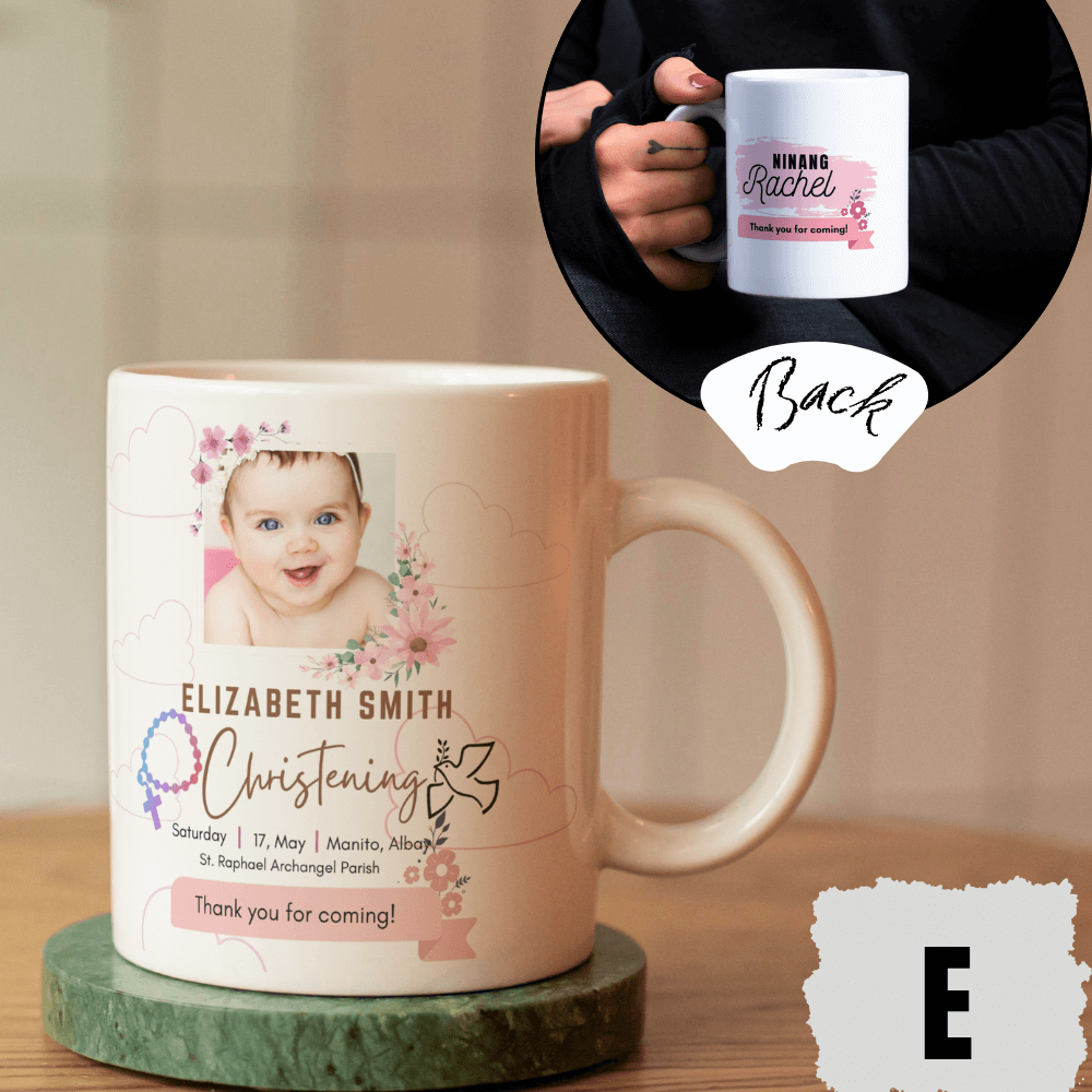 Baptismal Souvenir and Giveaway Personalized Christening Souvenir 11oz Mug