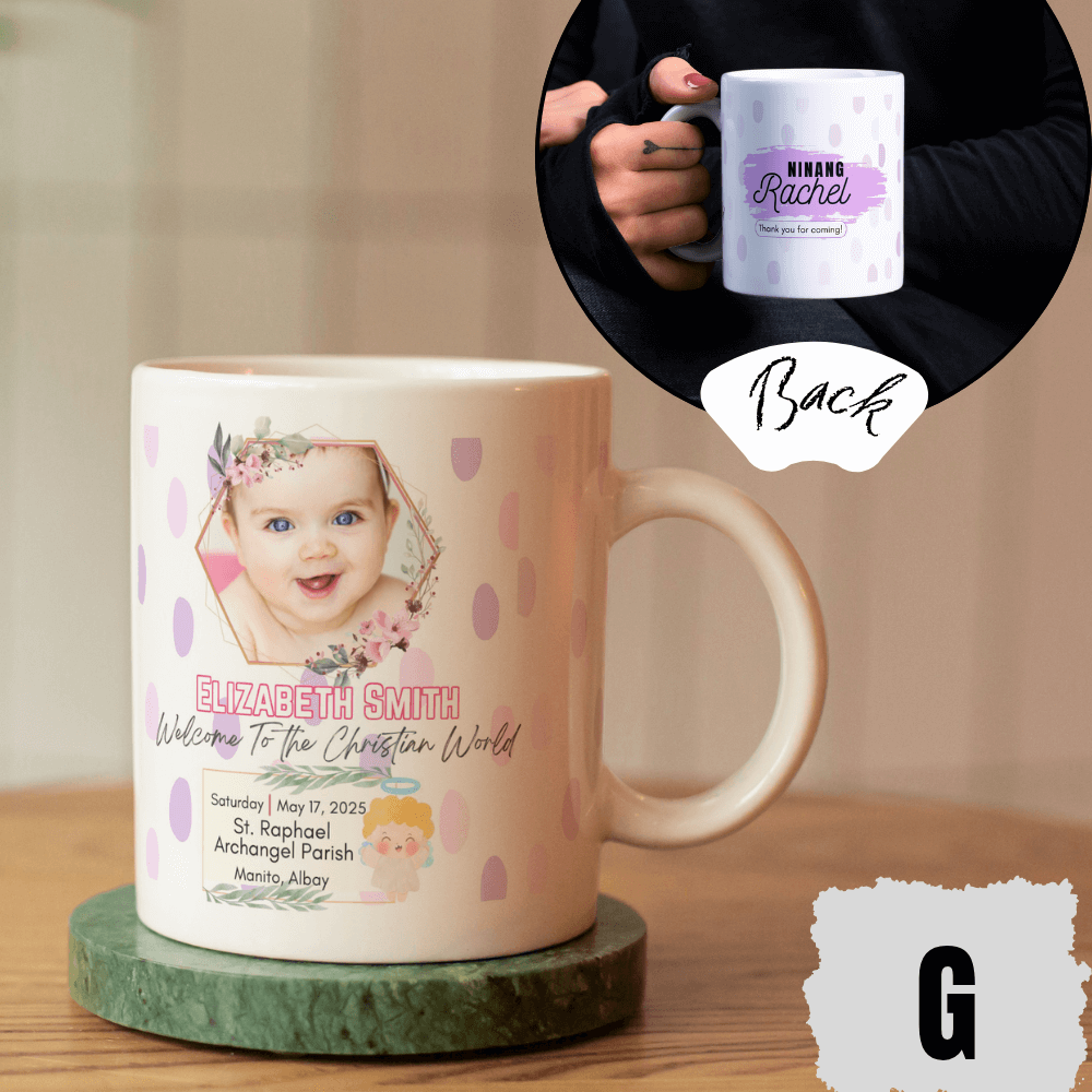Baptismal Souvenir and Giveaway Personalized Christening Souvenir 11oz Mug