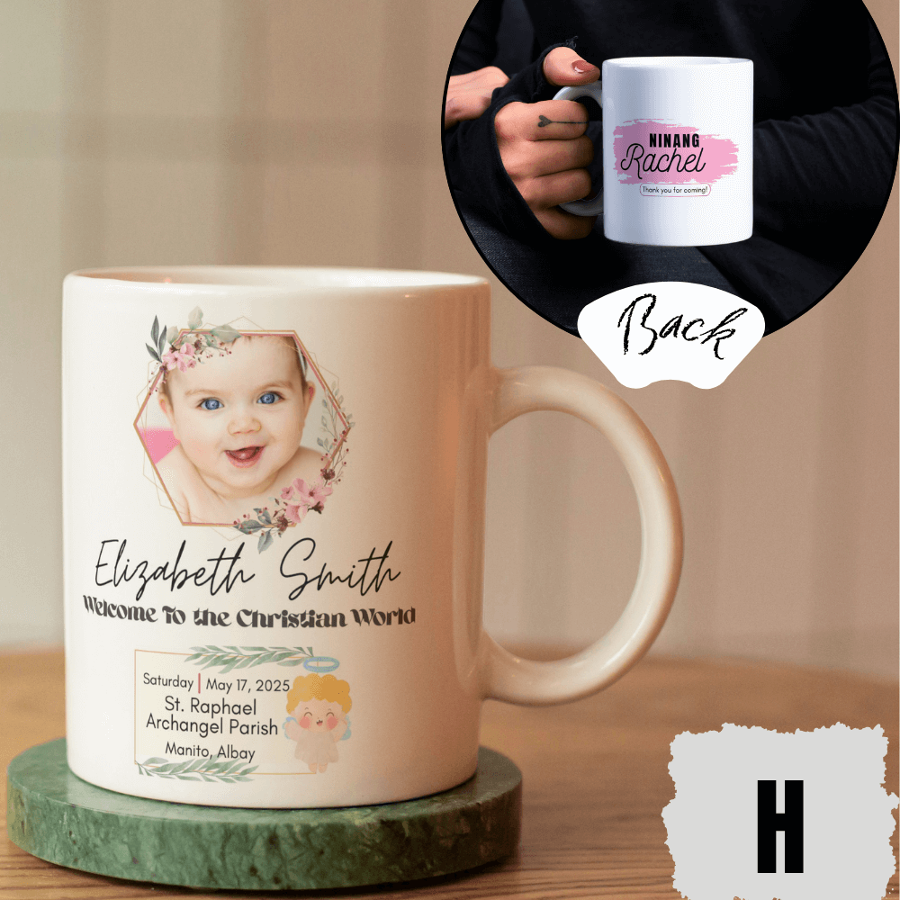 Baptismal Souvenir and Giveaway Personalized Christening Souvenir 11oz Mug