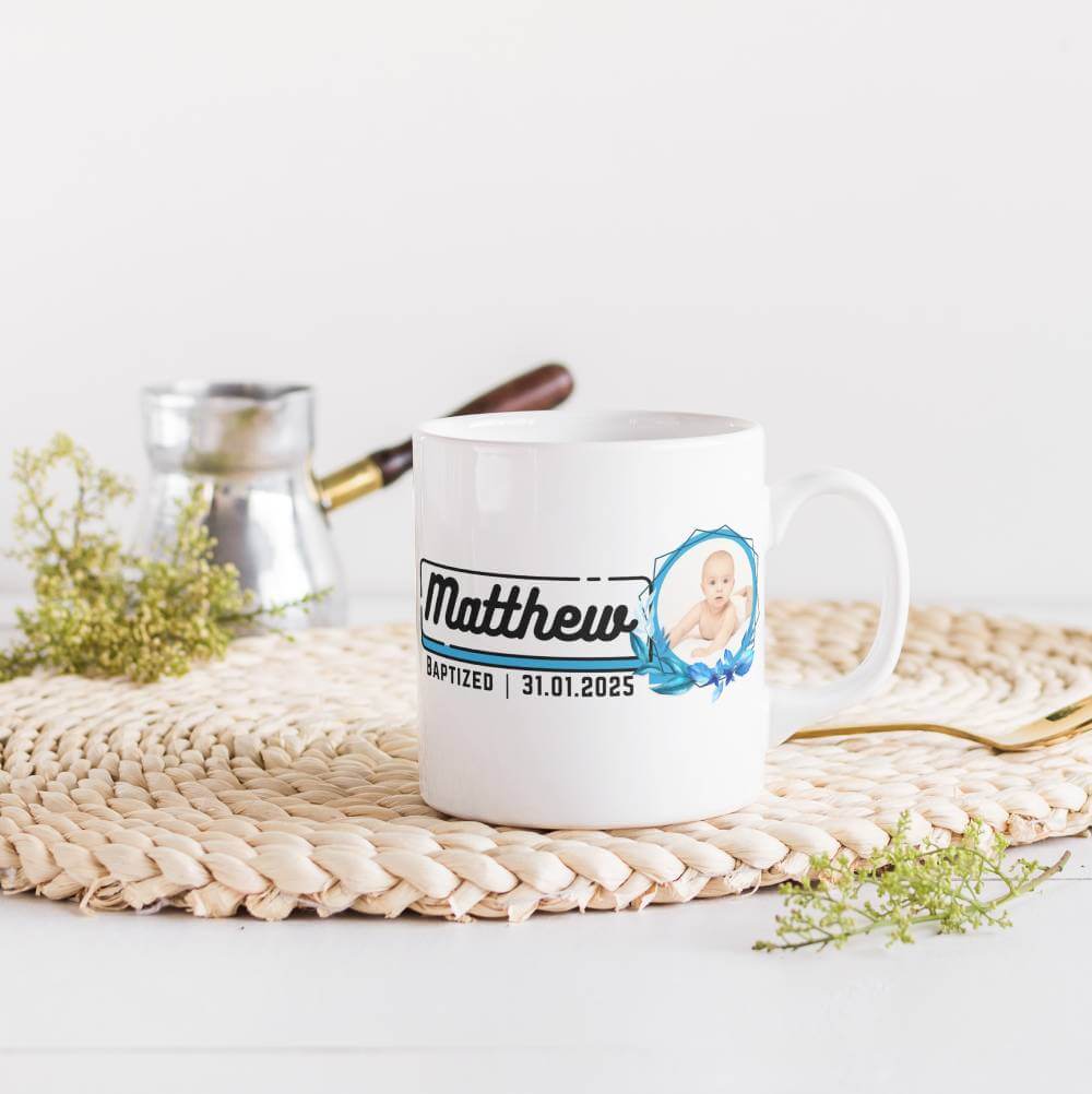 Baptismal Souvenir and Giveaway Personalized Christening Souvenir 11oz Mug