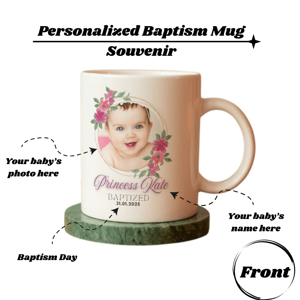 Baptismal Souvenir and Giveaway Personalized Christening Souvenir 11oz Mug