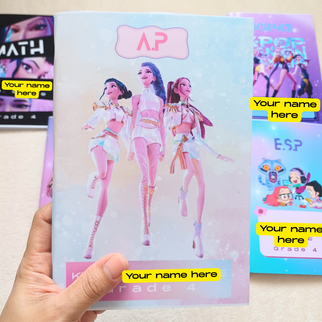 Kpop Demon Hunters Design A5 Notebooks | 8 Pieces