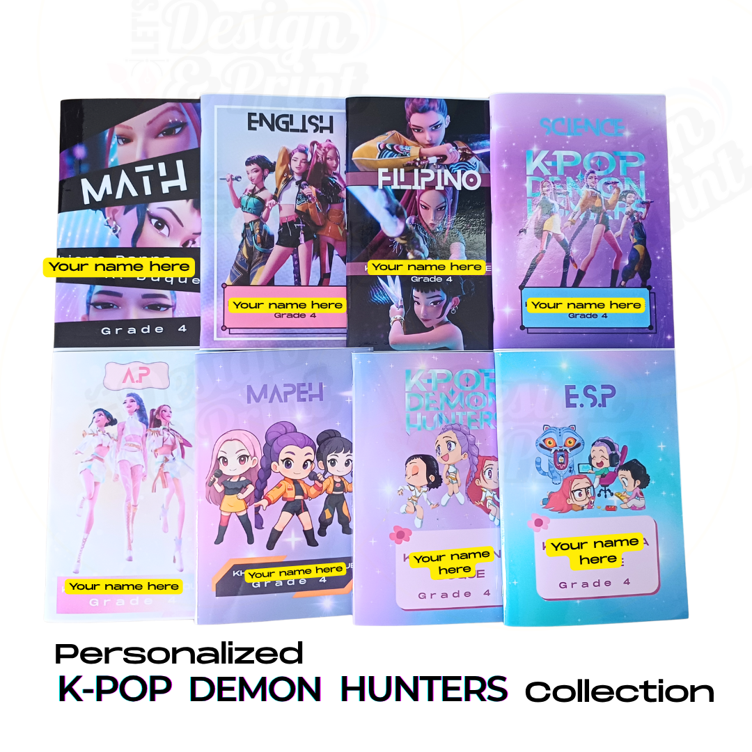 Kpop Demon Hunters Design A5 Notebooks | 8 Pieces