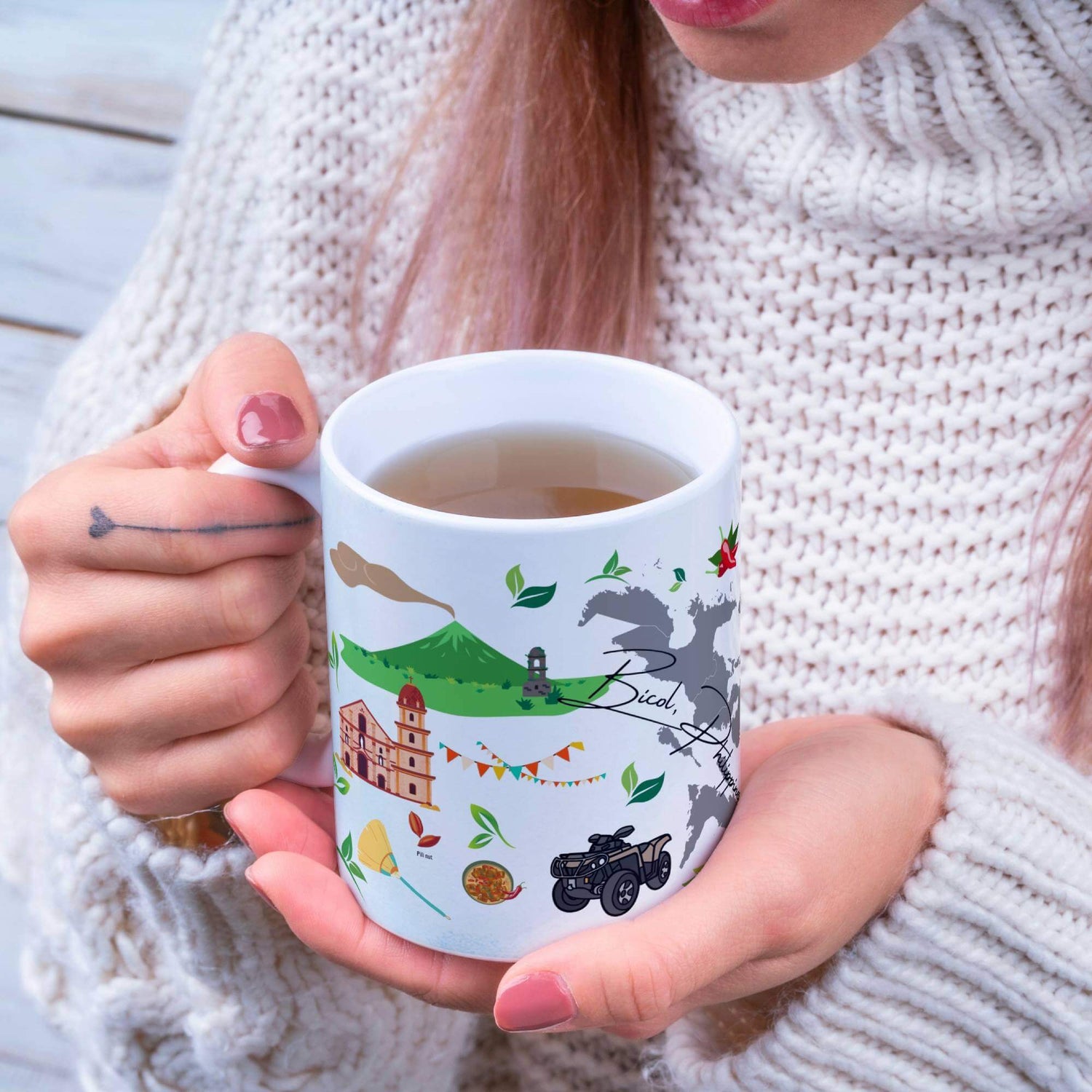 Bicol Philippines Travel Souvenir Mugs 11oz Ceramic Mug